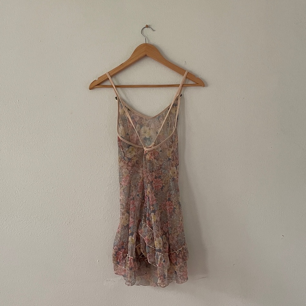 Floral Sheer Mini Dress Cover Up - Picture 11 of 16